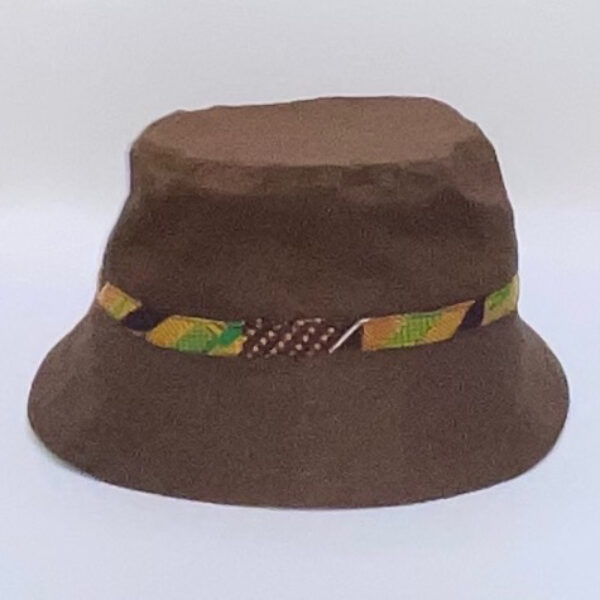 Bucket Hat Brown with Kente Band (EPMD Inspired)