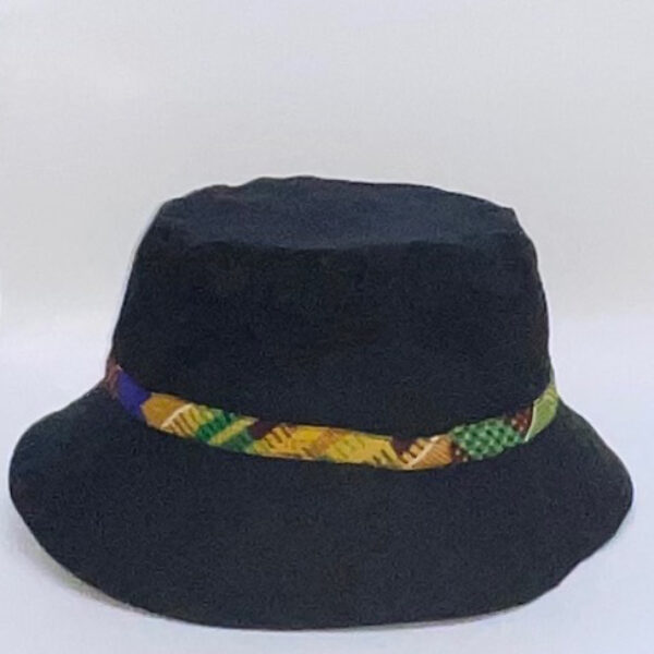 Bucket Hat Black with Kente Band (EPMD Inspired)