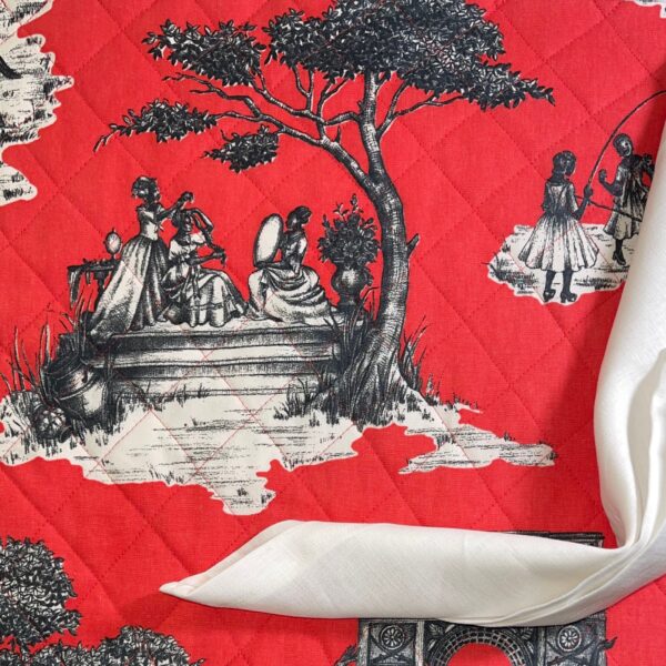 Zebra Island Harlem Toile Placemat and Napkin Table Set